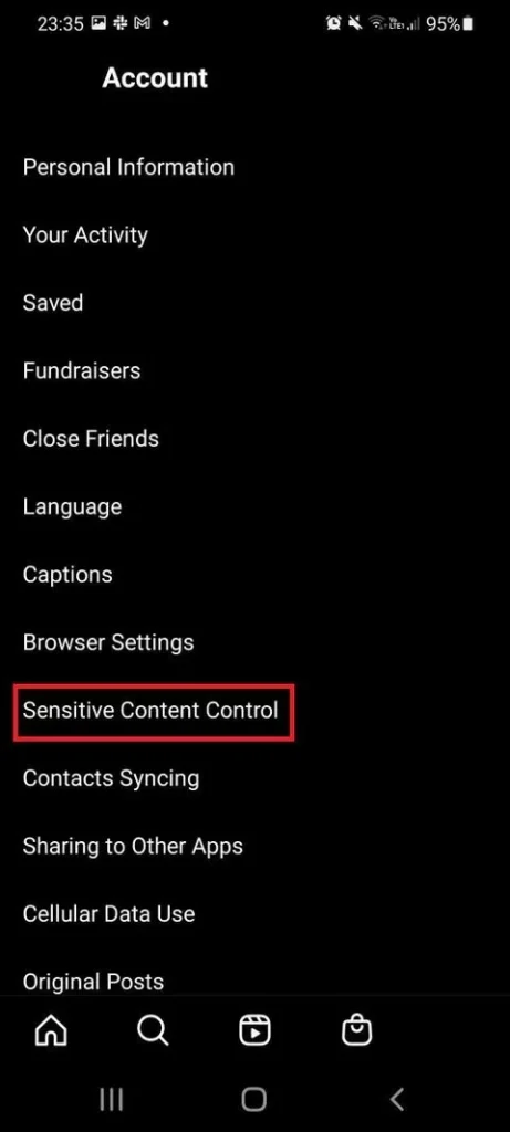 How to Disable Sensitive Content Control on Instagram?