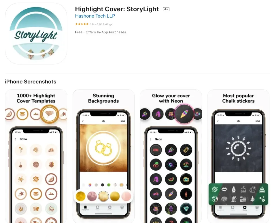 Instagram Highlight Cover Maker Apps for iPhone and Android