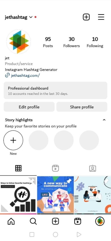 Introducing the four main sections of the Instagram application