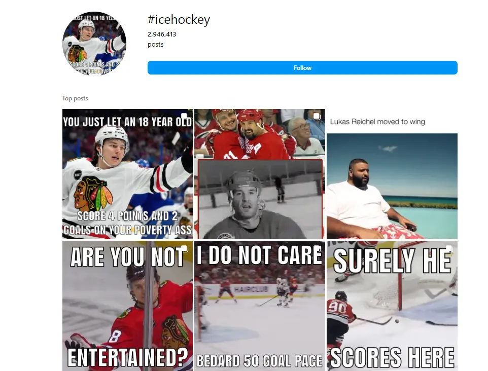 Sports Hashtags ice Hockey Hashtags