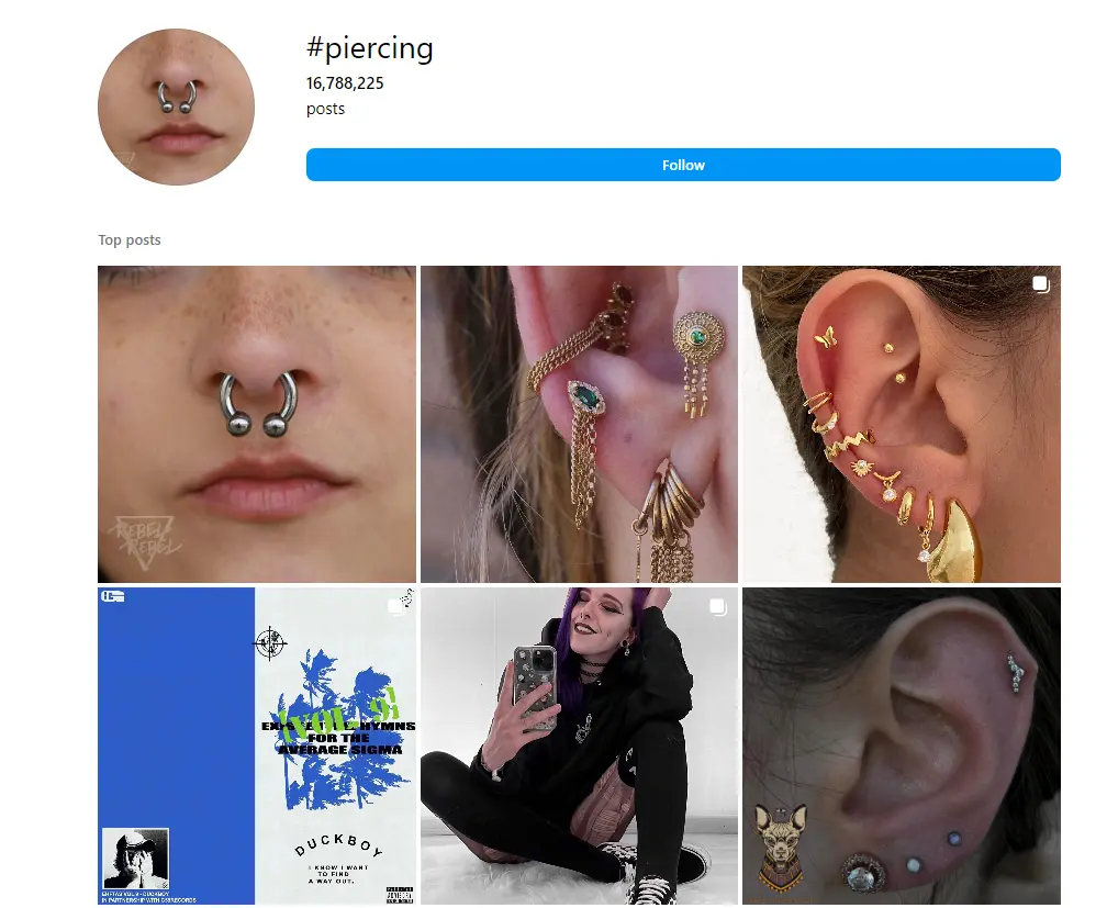 jewelry Hashtags Piercing Hashtags 